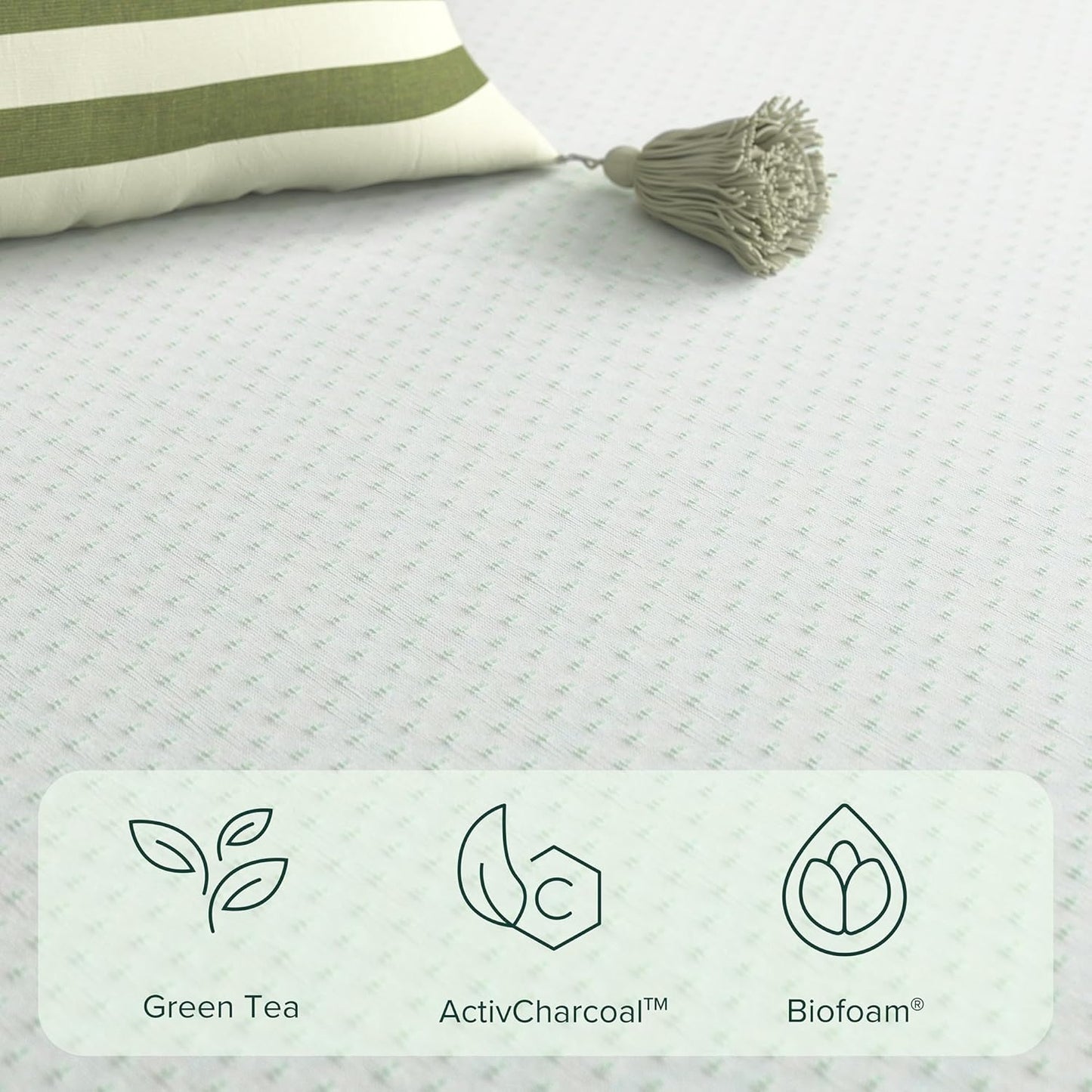 Zinus 6 Inch Green Tea Memory Foam Mattress - Twin Size | Fiberglass Free & CertiPUR-US Certified