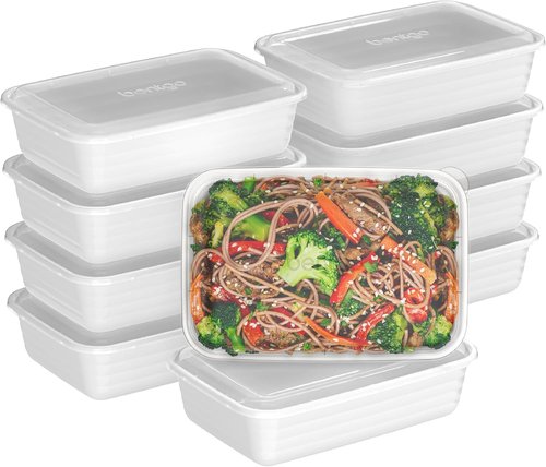 Bentgo 20-Piece BPA-Free Reusable Containers - Lightweight, Durable & Microwave Safe - White