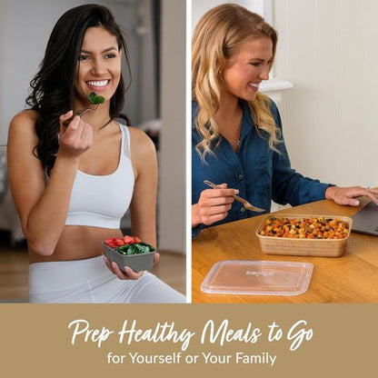 Bentgo Prep 60-Piece Meal Prep Kit - Reusable BPA-Free Food Containers & Trays | Microwave & Dishwasher Safe