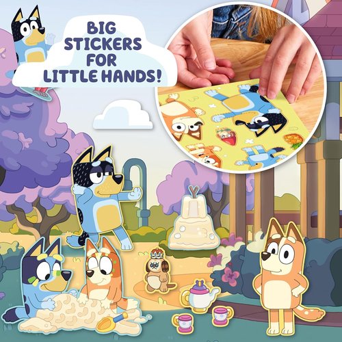 Bluey Jumbo Sticker Pad - Over 165 Repositionable Stickers & 5 Play Scenes | Fun for Kids Ages 3+