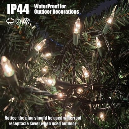 HISHINY Christmas Lights - 100 Count Clear String Lights for Indoor/Outdoor Decor | UL Certified, 21 Feet