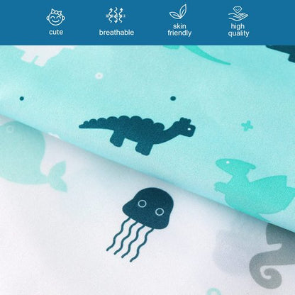 Pack and Play Sheets Fitted, Mini Crib Sheets 2 Pack, Playard Sheets Compatible with Graco Pack n Play, Ultra Soft Breathable Material, Dinosaurs