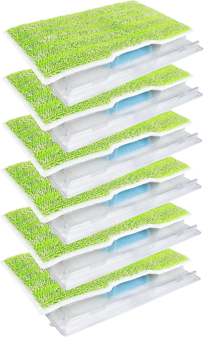Skiennix Reusable Vac Mop Replacement Pads - 6 Pack for Shark Vac Mop VM252, VM200, VM250 | Ideal for Hardwood Floor Cleaning