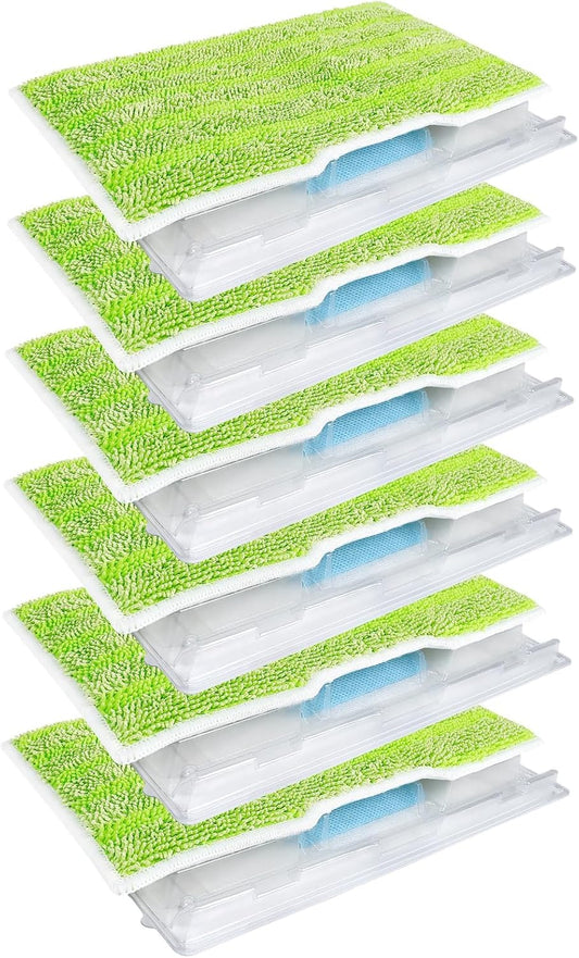 Skiennix Reusable Vac Mop Replacement Pads - 6 Pack for Shark Vac Mop VM252, VM200, VM250 | Ideal for Hardwood Floor Cleaning