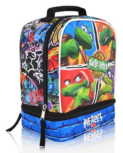 Fast Forward Teenage Mutant Ninja Turtles Lunch Box for Kids | Insulated Lunch Bag Lunch Box for Boys, Girls, Unisex | Teenage Mutant Ninja Turtles Multicolor Reusable Lunchbox