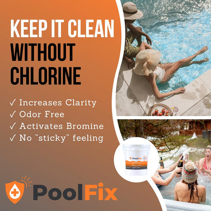 Non Chlorine Shock - Fast-Acting Pool & Hot Tub Oxidizing Shock | 45lb Bucket for Crystal Clear Water