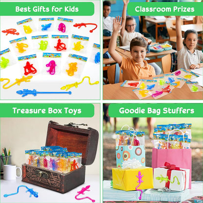 Skiennix 40pcs Sticky Gecko Toys - Fun Classroom Party Favors for Kids | Ideal Goodie Bag Stuffers