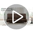 Armless Futon Slipcover Brown Large - Furniture Protector for Jackknife Sofa Bed
