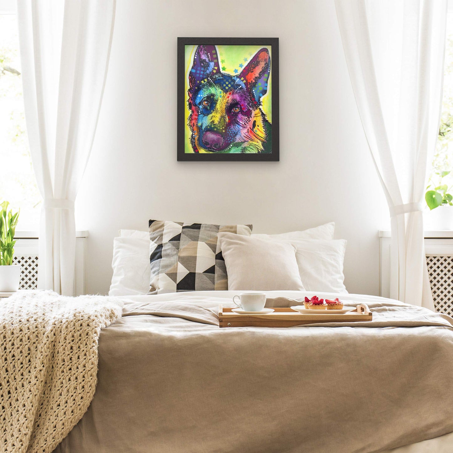 Trademark Fine Art ' German Shepherd ' Black Frame by Dean Russo 16x20