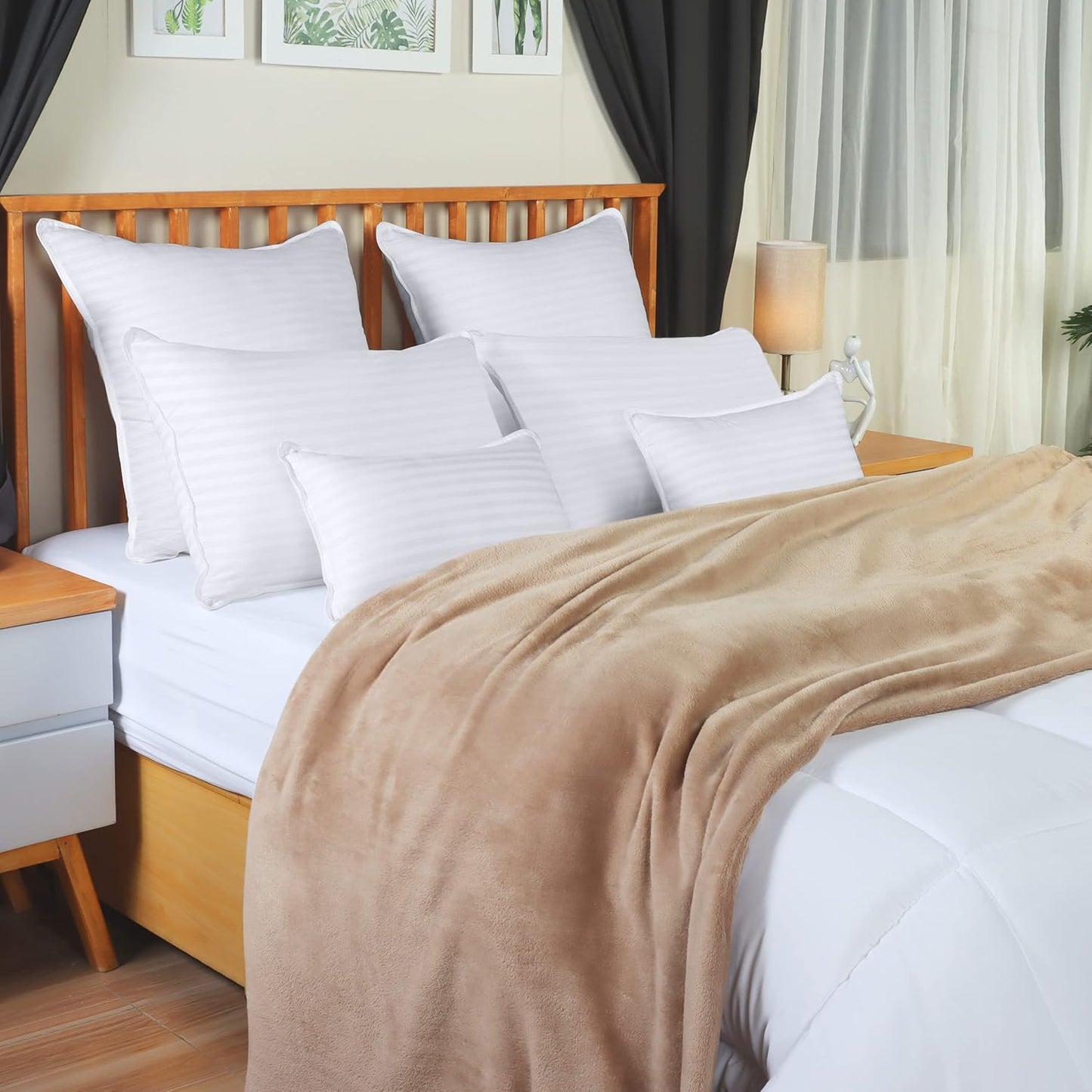 Utopia Bedding Bed Pillows - Cooling Down Alternative Set of 2 | Standard Size for All Sleep Positions