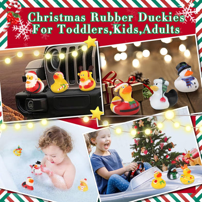 Rubber Duck Advent Calendar - 24 Days Countdown Christmas Decor | Fun Bath Toys for Kids