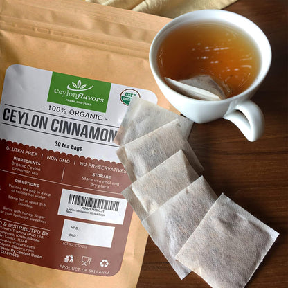 Organic Ceylon Cinnamon 30 Tea Bags