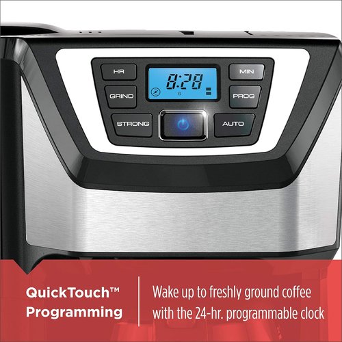 BLACK+DECKER 12-Cup Coffeemaker - Mill and Brew Functionality in Sleek Black Finish