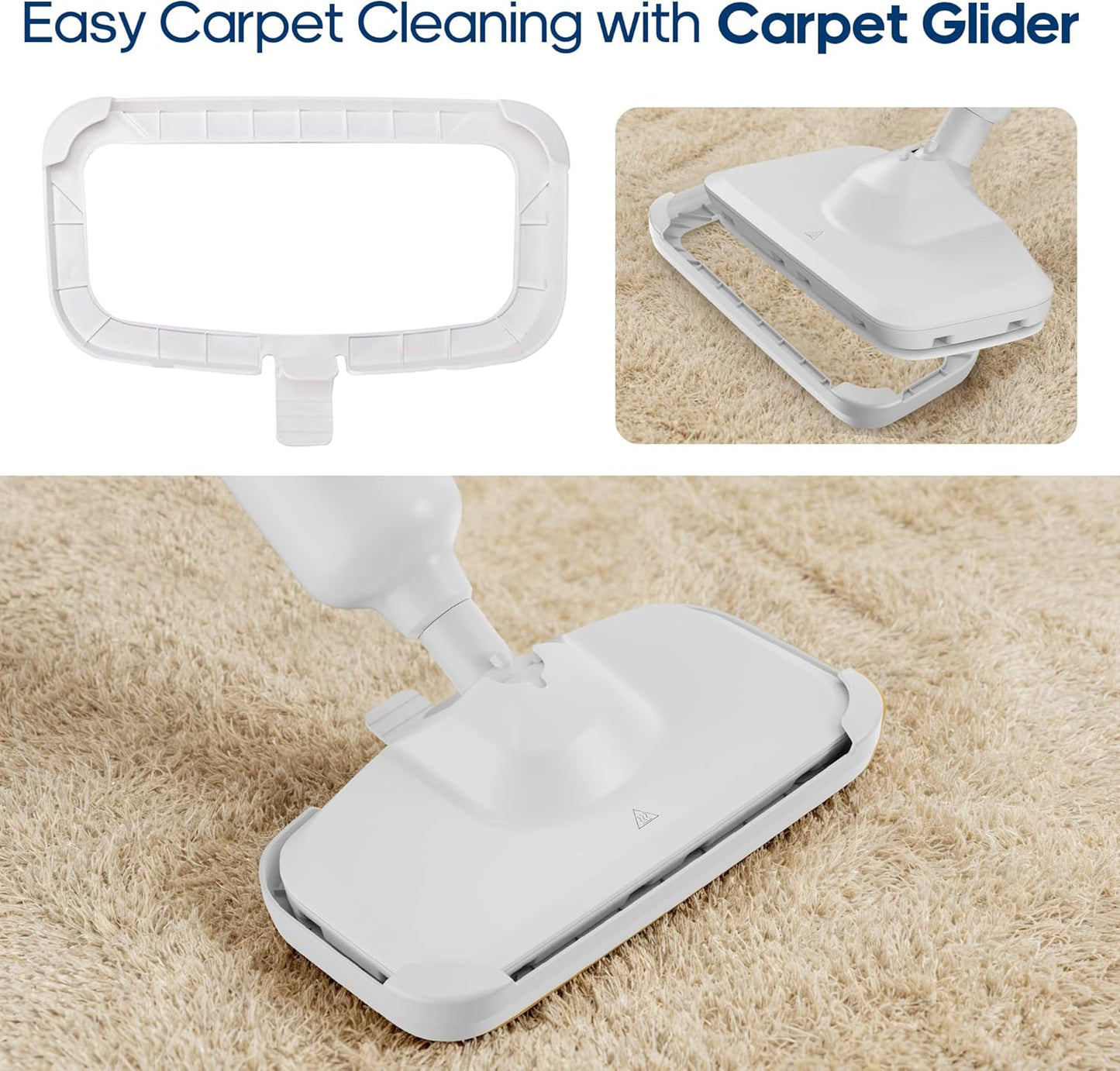 NEWBULIG Steam Mop - Lightweight Floor Cleaner for Hardwood, Tile & Carpet | 16.4 FT Cord & 2 Washable Pads