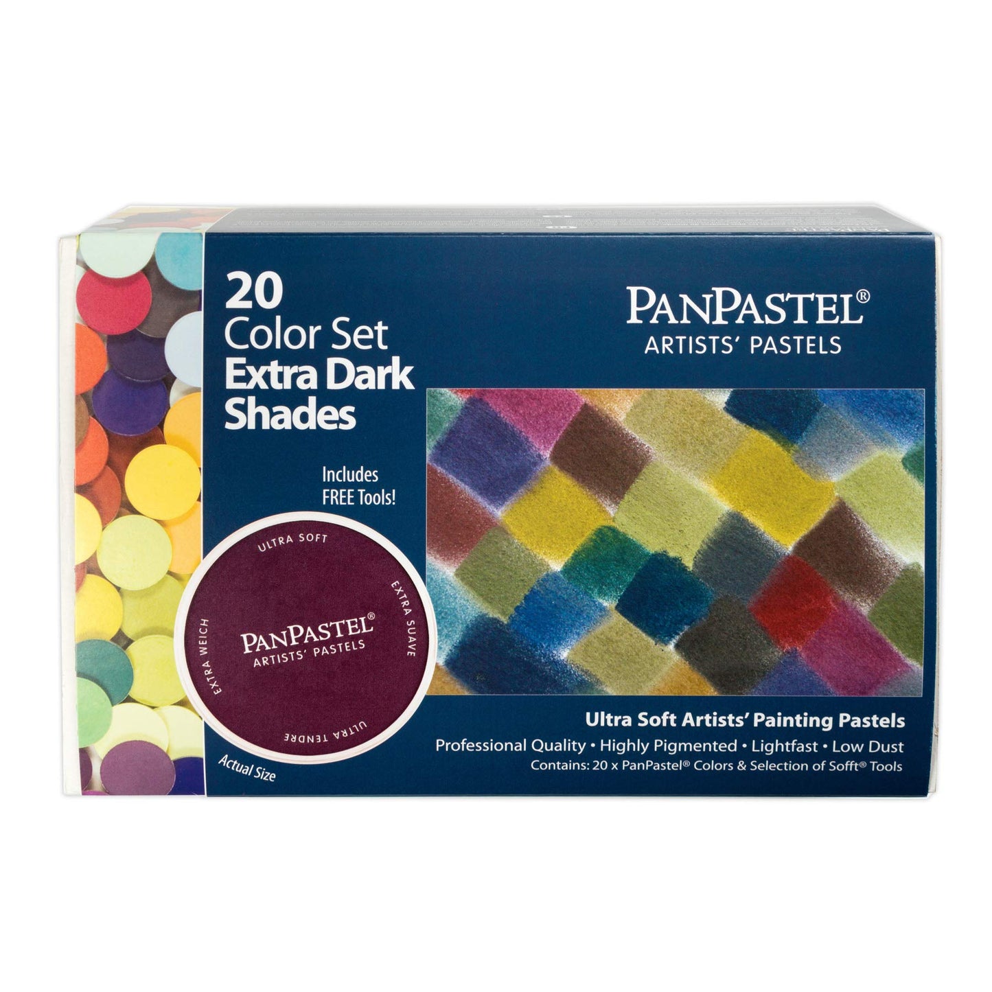 Extra Darks Set by PanPastel, 20 Color, Includes Sofft Tools