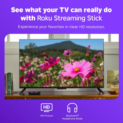 Roku Streaming Stick HD - HD Streaming Device with Voice Remote | Access Free & Live TV