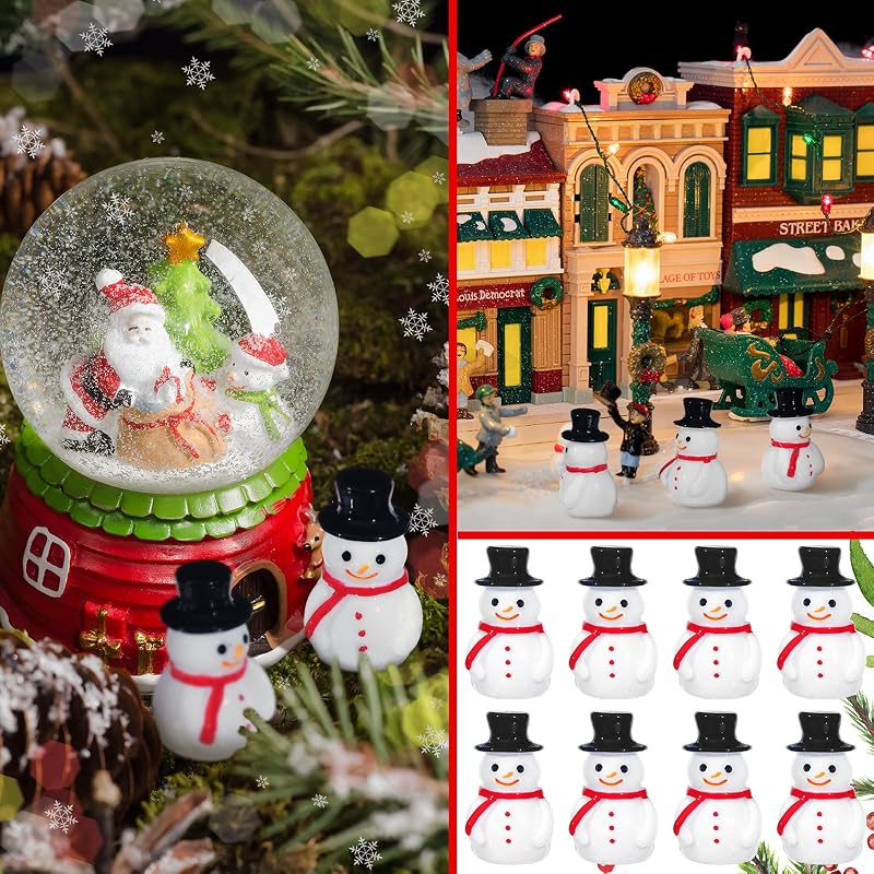 Liliful 150 Pcs Mini Snowman Christmas Figurines – Classic Style, Variation of THIS listing: 150+Classic