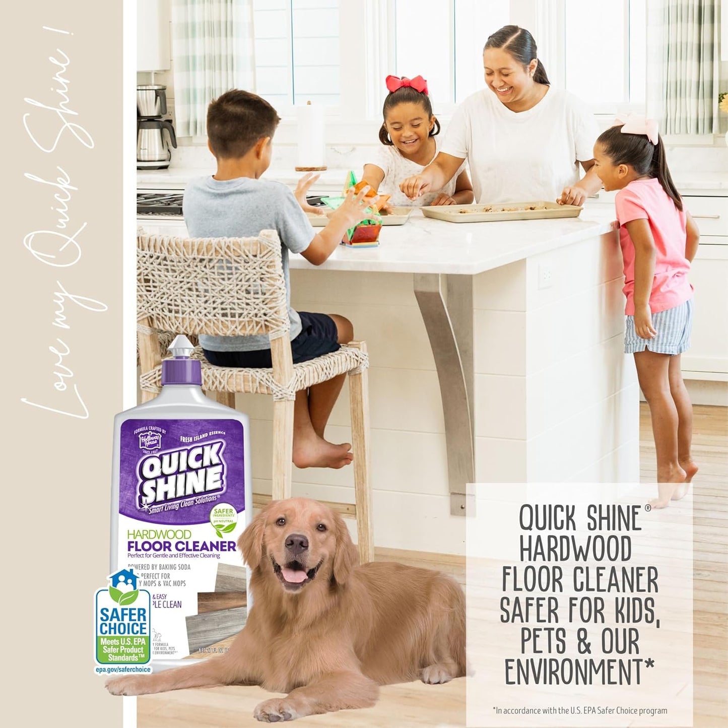 Quick Shine Hardwood Floor Cleaner - 27oz, 2-Pack | Streak-Free, No Rinse Formula | Safe & Effective Cleaning