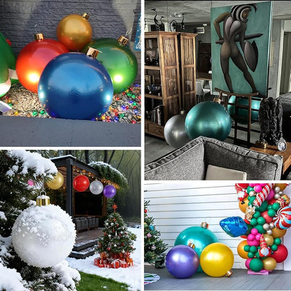 White 18" Inflatable Ornament - Oversized Christmas Yard Decoration