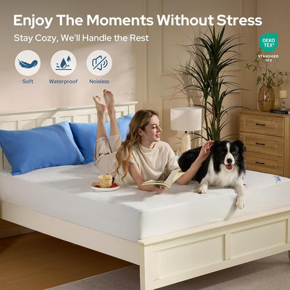 BEDLORE King Mattress Protector - Waterproof, Noiseless Cover for 6-18 Inch Mattresses | Soft & Breathable