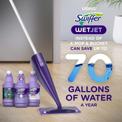 Swiffer WetJet Multi-Purpose Floor Cleaner Solution - Febreze Lavender Scent, 1.25L (Pack of 2)