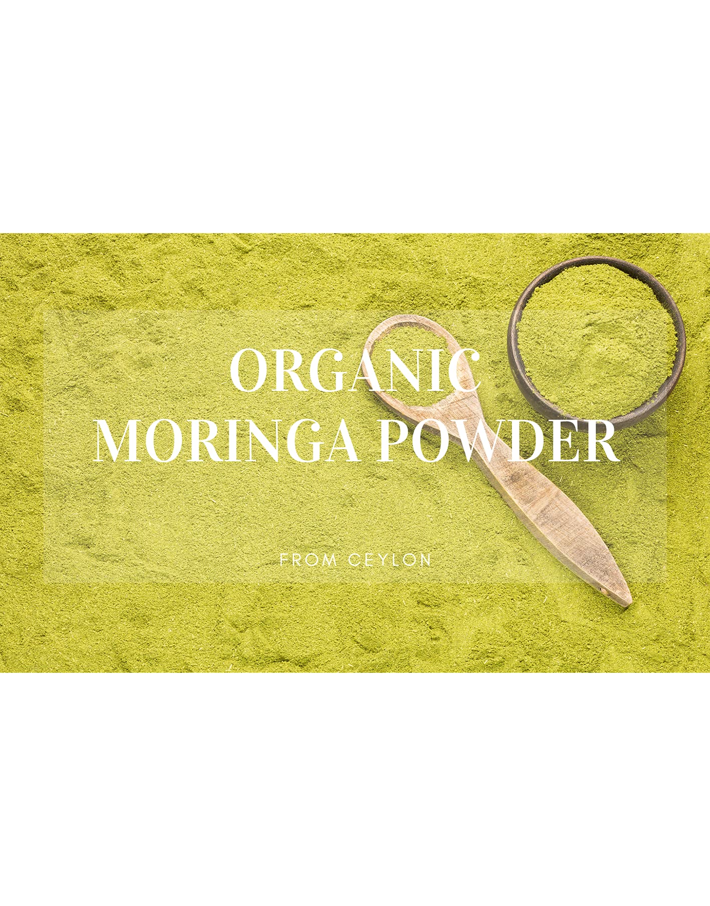 True Organic Moringa Leaf Powder 16 oz - USDA Certified, Pure Ceylon Premium Quality ( 1 Pound )