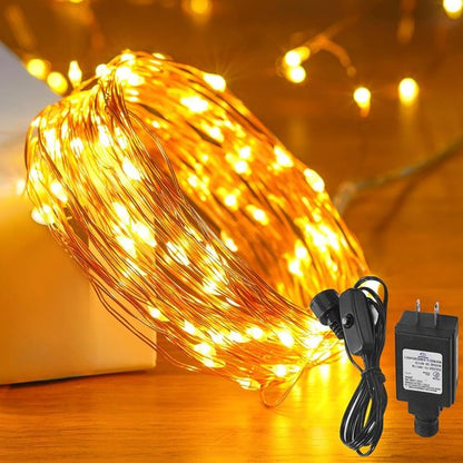 Ariceleo Fairy Lights - 33 Ft. Waterproof 100 LED Copper Wire String Lights | Warm White for Indoor/Outdoor Decor