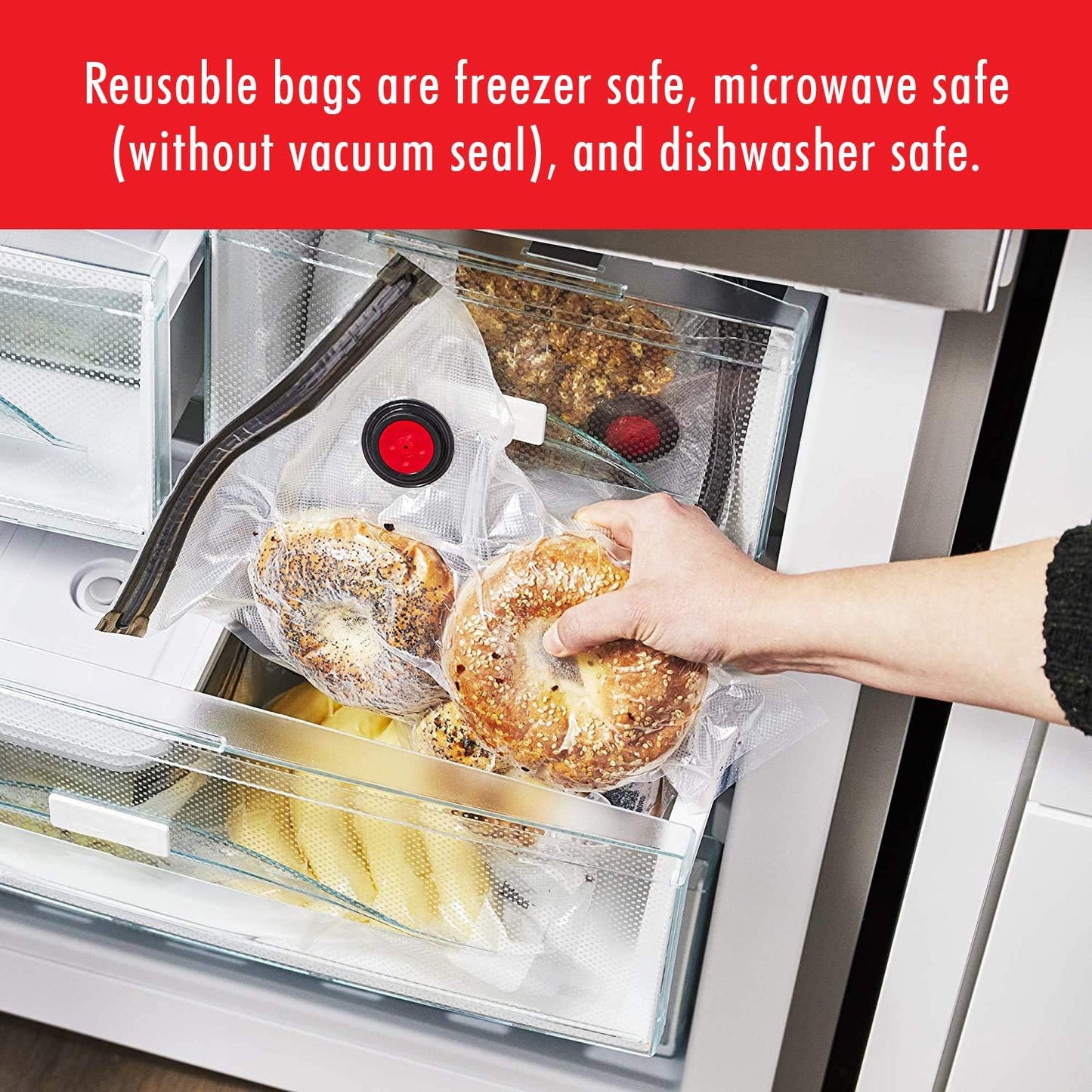 ZWILLING Fresh & Save Vacuum Sealer Machine - Airtight Food Storage Set with Glass Containers & Sous Vide Bags