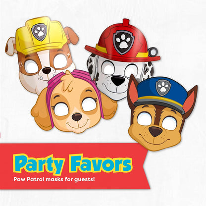Paw Patrol Birthday Decorations - Complete Party Supplies Kit for 16 Guests | Plates, Napkins, Banner & Masks