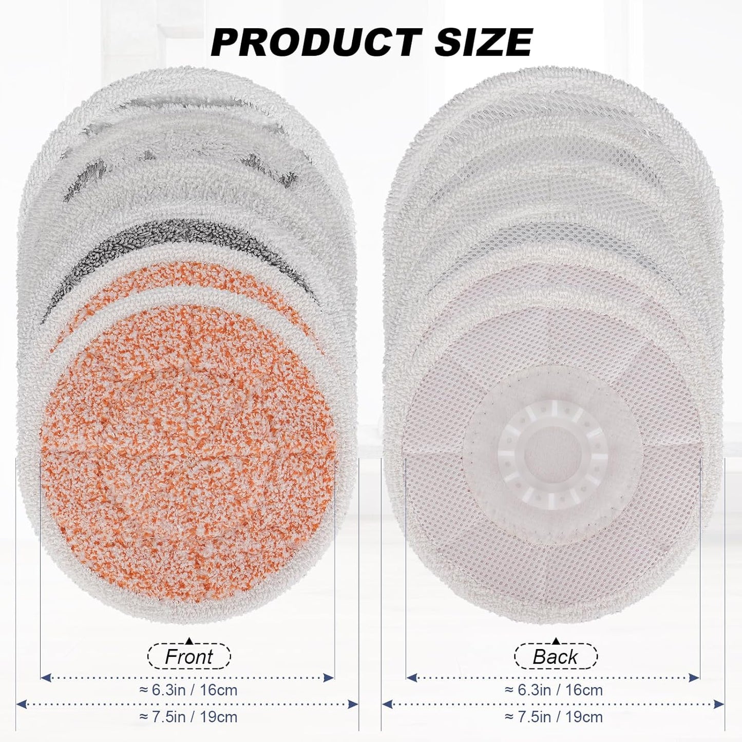 Shark | Steam Mop Pads - 12 Pack Refill for S7000, S7201, S8001 | Washable Hard Floor Cleaning Pads