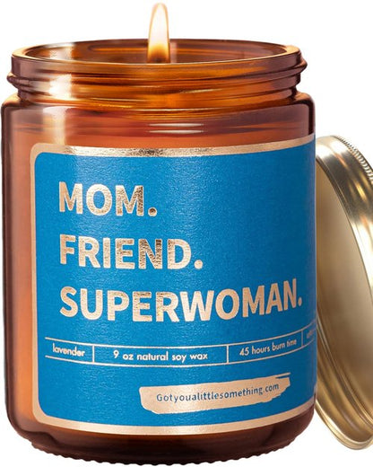 Friendship Gift for Women | Lavender Vanilla Scented Candle for Women, 100% Soy Wax | Empowering Candle for Her for Christmas or Birthday | Empowerment Present Ideas for Mom, Coworker, Best Friends