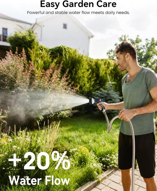 AYURA Retractable Garden Hose Reel - 100 ft x 1/2 Inch, Heavy Duty with Kink-Free Rewind & Locking Feature