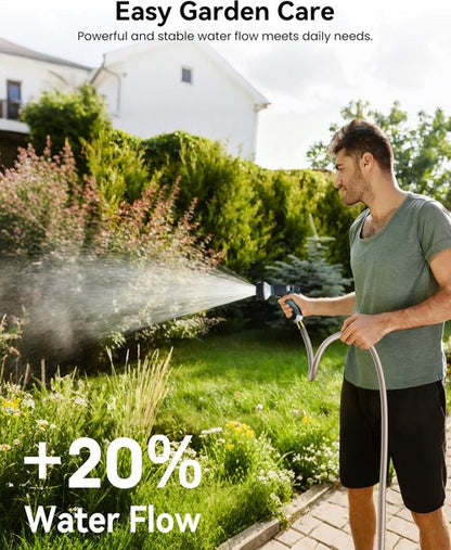 AYURA Retractable Garden Hose Reel - 100 ft x 1/2 Inch, Heavy Duty with Kink-Free Rewind & Locking Feature