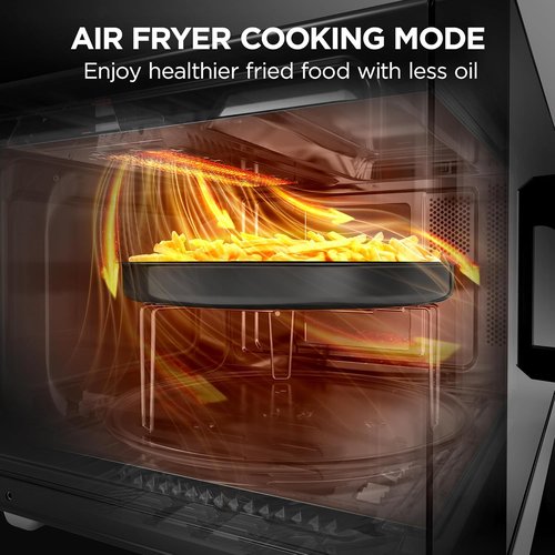 BLACK+DECKER 5-in-1 Microwave Oven - Air Fry, Bake, Roast & Convection Cooking - 0.9 Cu. Ft. Stainless Steel