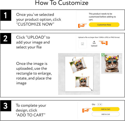 Skiennix Custom Poster Print - Personalized 11x17 Photo Prints | Upload Your Own Images