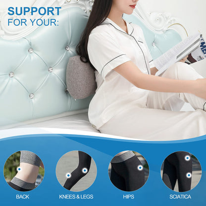 JEMA Memory Foam Lumbar Support Pillow for Office Chair, Car, Bed, for Lower Back Pain Relief, Great as Lumbar Pillow, Under Knee Pillow, Leg Rest Pillow, Headrest