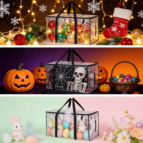 Heavy Duty 93L Storage Bins by [Brand Name] - 4 Pack Clear Totes with Lids for Home Organization