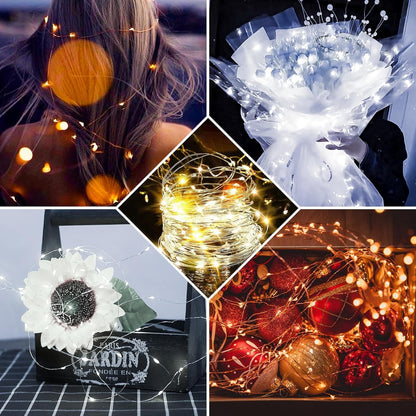 Skiennix 12 Pack Fairy Lights - 7Ft 20 LED Twinkle String Lights | Battery Operated & Waterproof for Weddings & Parties - Warm White & White