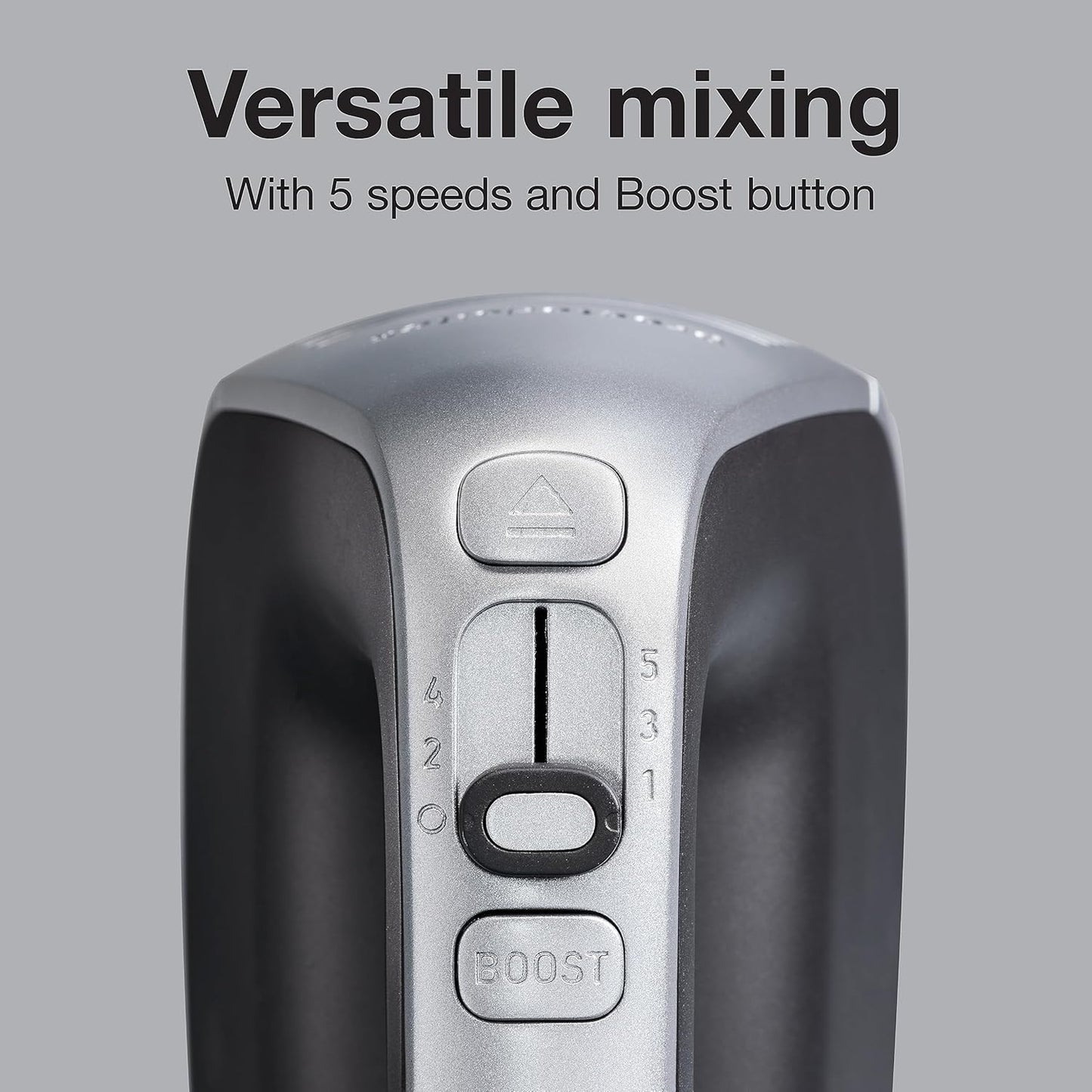 Proctor Silex 5-Speed Electric Hand Mixer - Powerful 1.3 Amp Motor for Effortless Mixing | Silver (62501)