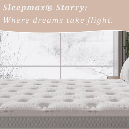 Sleepmax Extra Firm Full Mattress - 12 Inch Hybrid Design for Lumbar & Hip Support | Pain Relief & Deep Sleep, CertiPUR-US Certified
