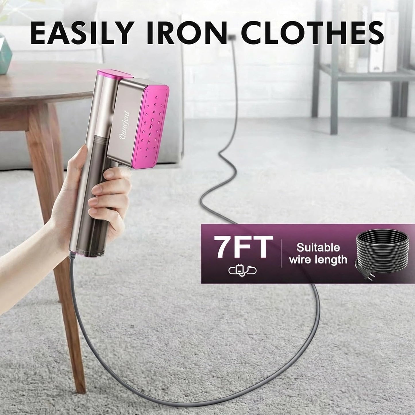 Skiennix Travel Steamer - 2-in-1 Handheld Iron with Fast 15s Heat-Up & 150ml Water Tank | Compact & Portable