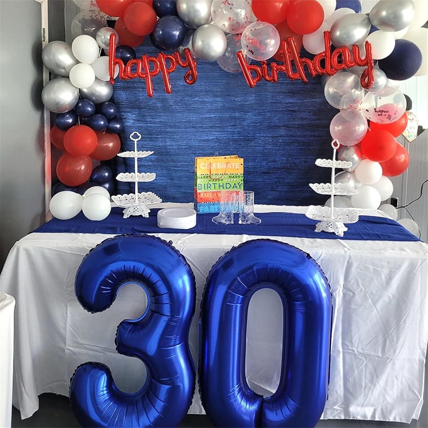 Skiennix 40-Inch Navy Blue Foil Balloon Number 9 - Self-Inflating Helium Balloon for 9th Birthday & Anniversaries