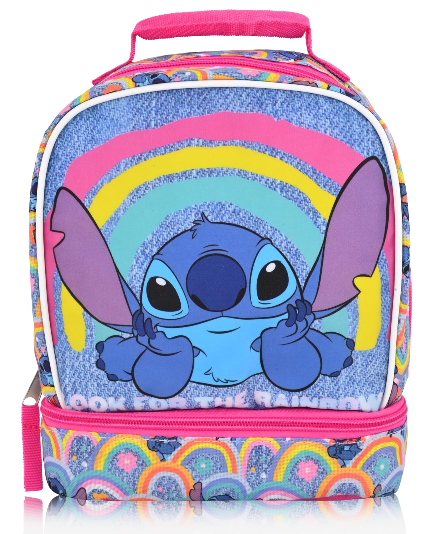 Fast Forward Stitch Lunch Box for Kids | Insulated Lunch Bag Lunch Box for Girls, Boys, Unisex | Lilo and Stitch Multicolor Reusable Lunchbox