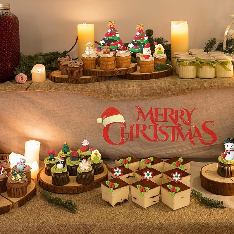 Christmas Theme Silicone Molds 2 Pack – 7 Holiday Shapes Candy Chocolate Gelatin Ice Cubes