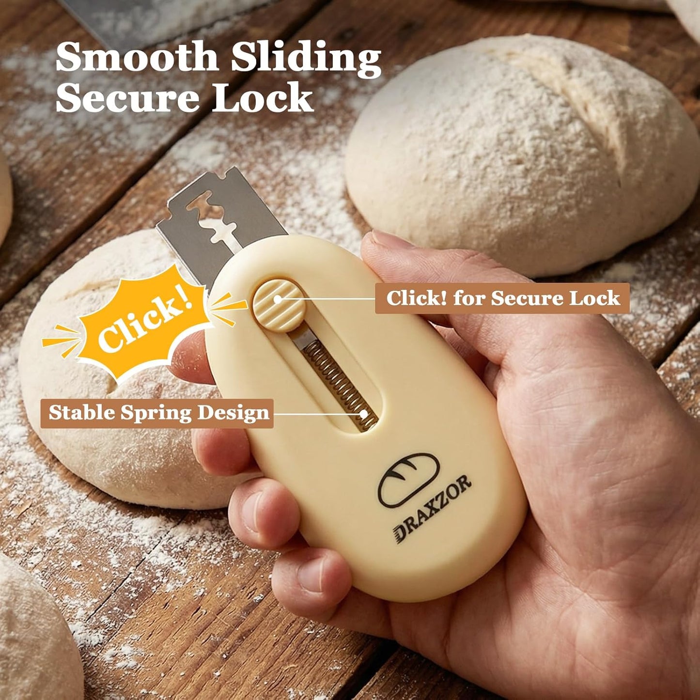 Skiennix 3-Pack Bread Lame - Professional Sourdough Scoring Tool Set with Ergonomic Handle & 10 Blades