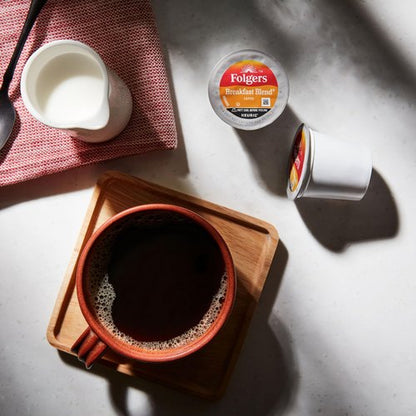 Folgers Breakfast Blend Coffee, Mild Roast, Keurig K-Cup Pods, 10 Count (Pack of 6)