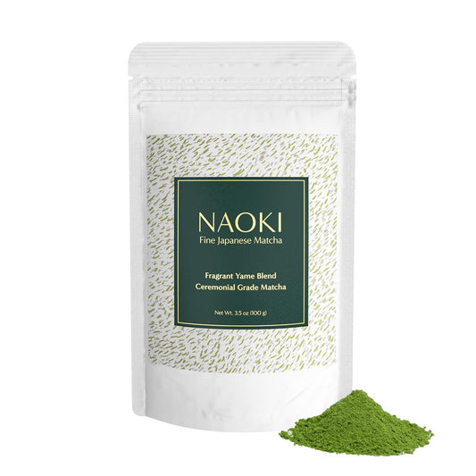Naoki Matcha Green Tea Powder - Authentic Yame Blend Ceremonial Grade First Harvest (100g / 3.5oz)