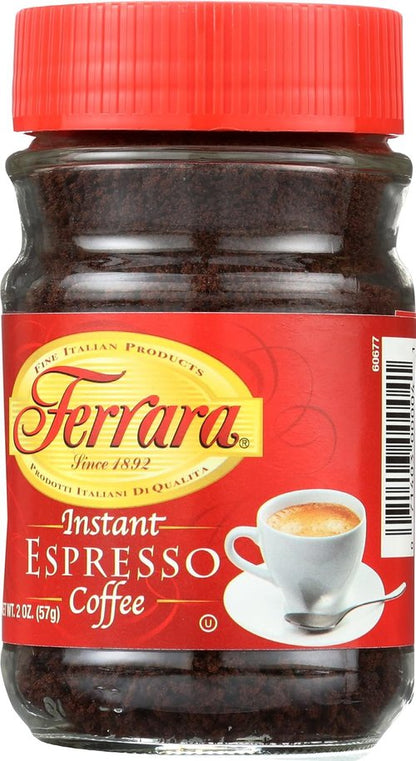 Ferrara Instant Espresso Coffee - Rich Flavor in Convenient 2 oz Pack