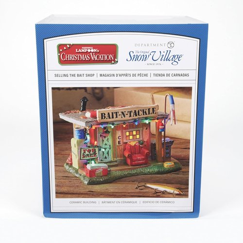 Department 56 | Original Snow Village Cousin Eddie's Bait Shop Lit Building - 5.63 Inch, Multicolor