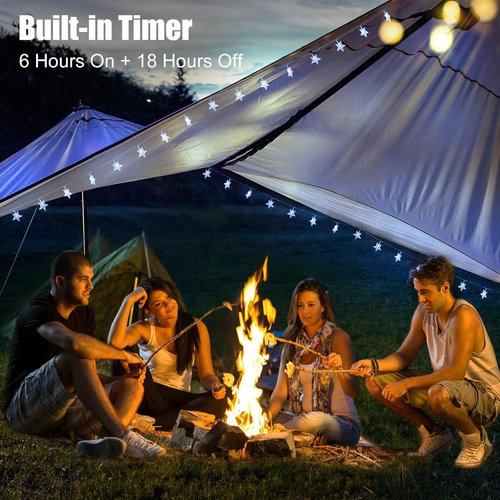 Brightown Star String Lights - 2 Pack 17 ft 50 LED Waterproof Fairy Lights with Remote & Timer | Perfect for Bedroom, Patio & Wedding Decor